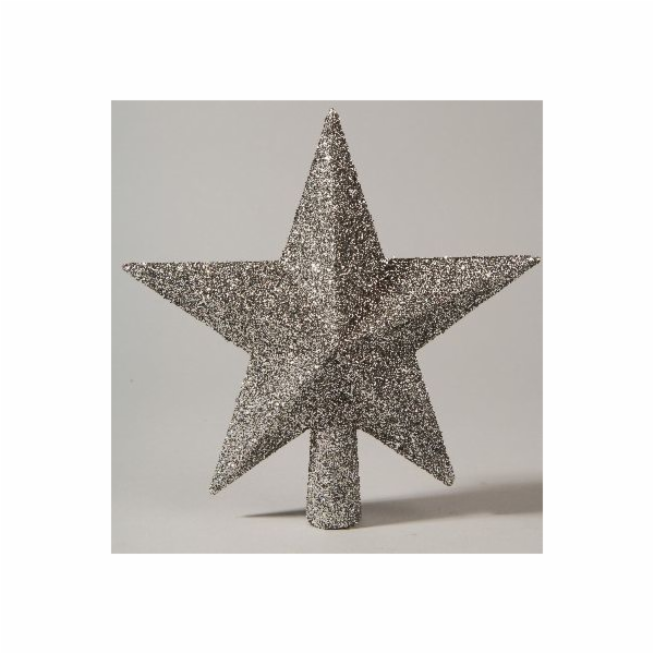 Špice vánoční hvězda 19 cm  stříbrná