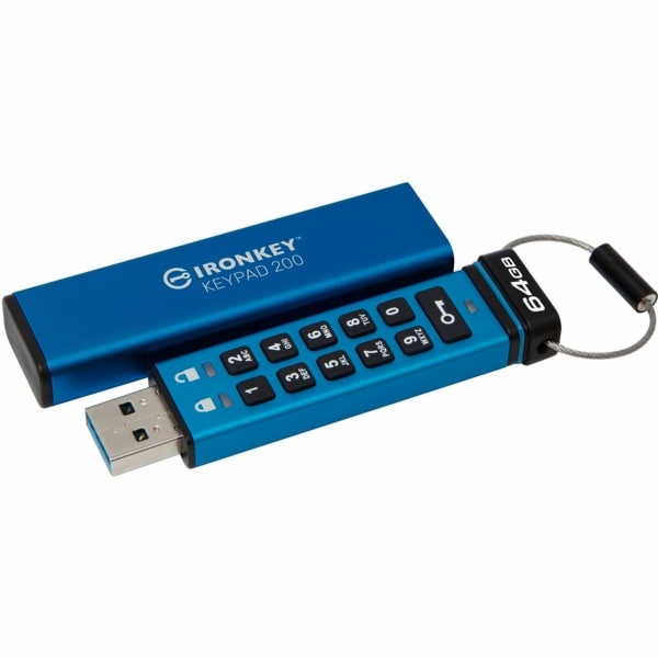 Kingston IronKey Keypad 200 64 GB, USB-Stick IKKP200/64GB