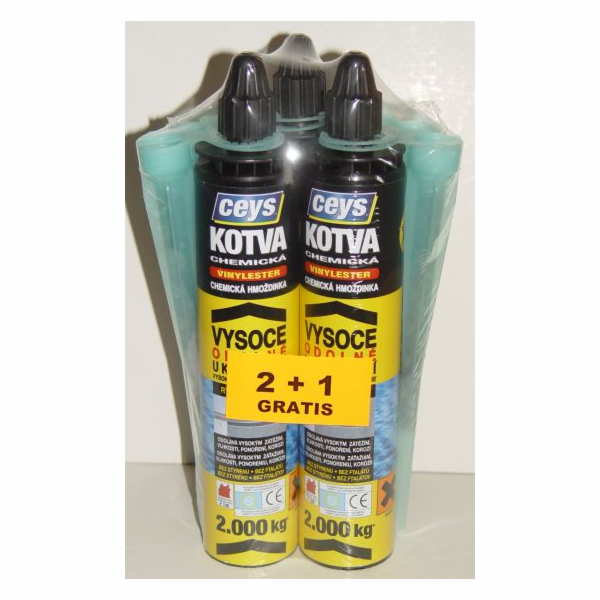 Kotva chemická vinylester 300 ml Ceys 2+1 zdarma