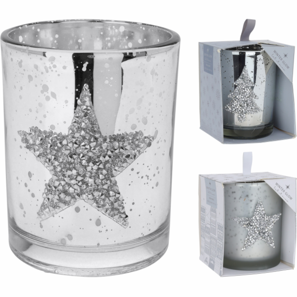 Svíčka Vánoční WINTER GLOW ve skle 200 g