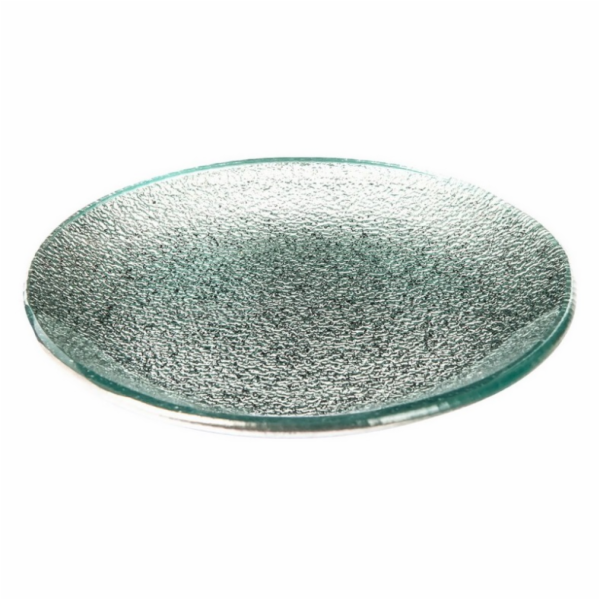 Tácek na svíčku kulatý stříbrný 12x1 cm