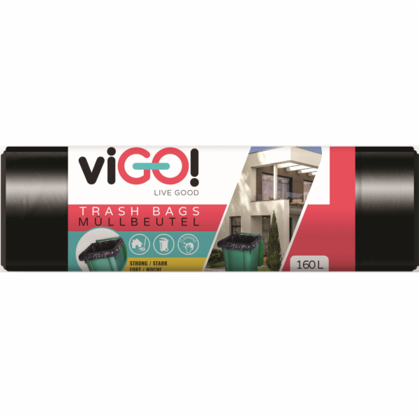 Pytel na odpadky 160 l/10 ks černé silné Vigo