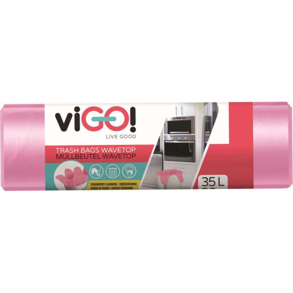 Pytel na odpadky 35 l/ 26 ks s vůní jahod s uchy Vigo