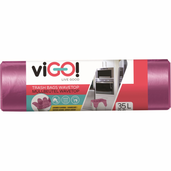 Pytel na odpadky 35 l/26 ks s vůní levandule s uchy Vigo