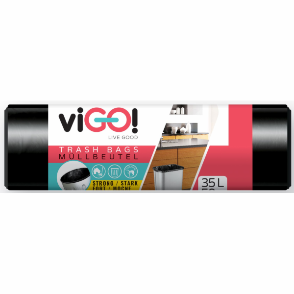 Pytel na odpadky 35 l/50 ks černé Vigo
