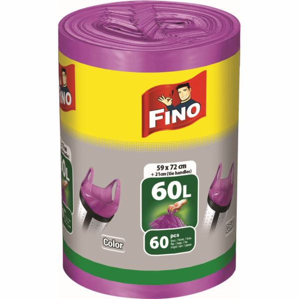 Pytel na odpadky s uchy 60 l/60 ks Color Fino