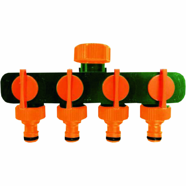 Rozdělovač 3/4"-1" vnitřní závit na 4 rychlospojky 1/2" s v