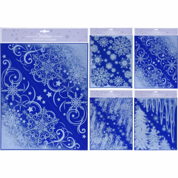 Samolepky na okno vánoční 42x30 cm mix 4 druhů
