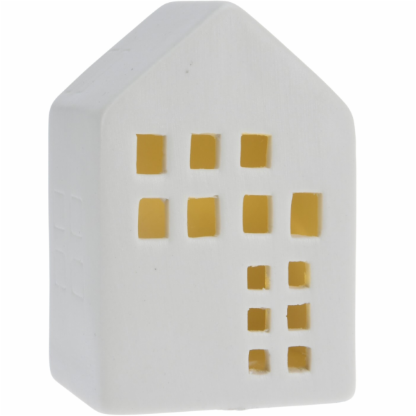 Dekorace domeček keramický LED 9 cm