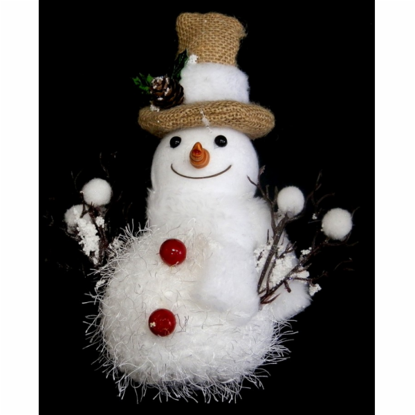 Dekorace SNĚHULÁK 22x9 cm
