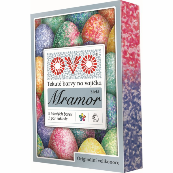 Barvy na vajíčka OVO 5 ks efekt mramor