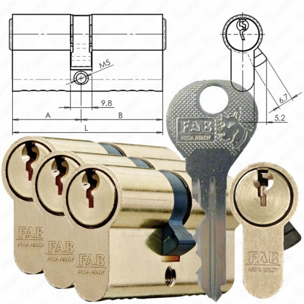 Vložka 2002 TRIO 100RSD 29+35 6 klíčů