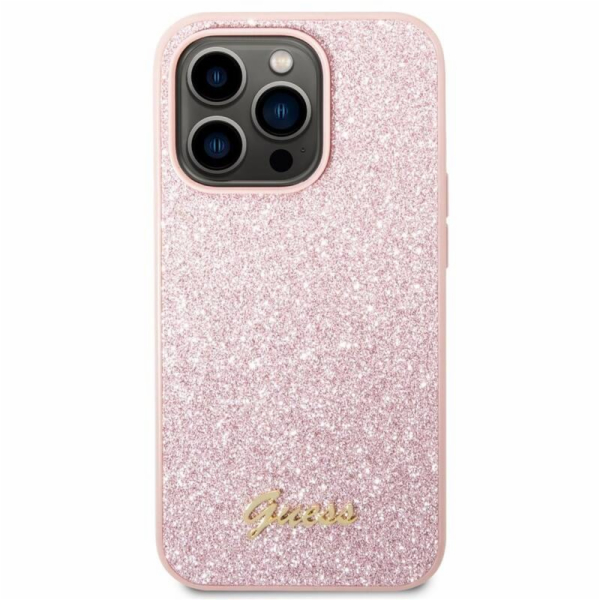 Guess PC/TPU Glitter Flakes Metal Logo Zadní Kryt pro iPh...