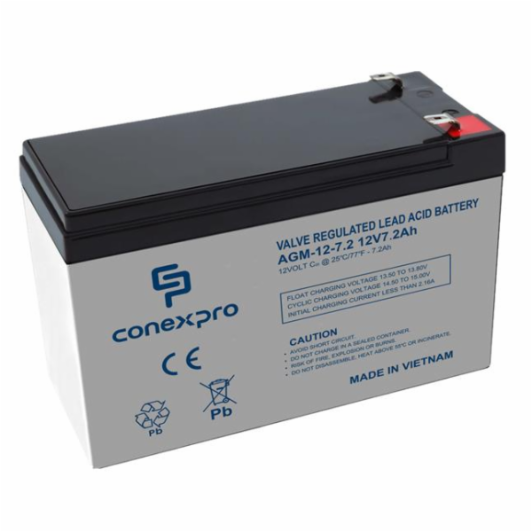 Baterie Conexpro AGM-12-7.2 VRLA AGM 12V/7,2Ah, F2 