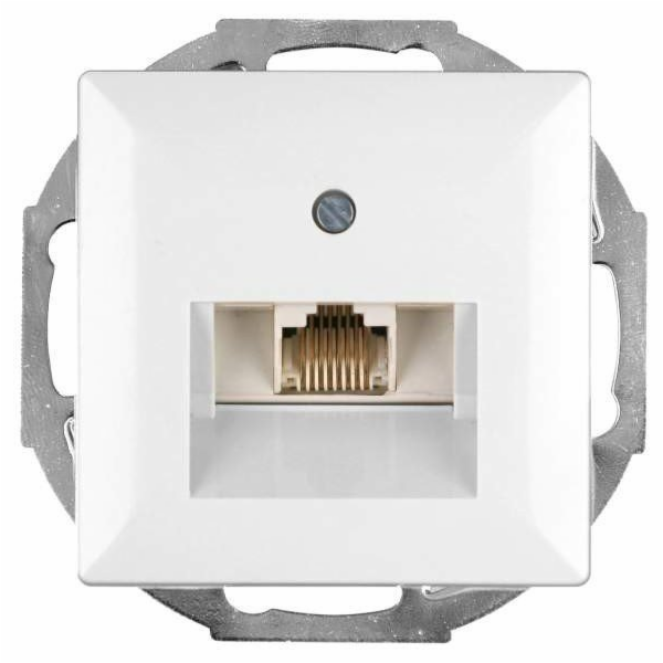 Počítačová zásuvka Abex RJ45, jednoduchá, nestíněná, 6Cat...