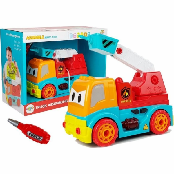 LEANToys Auto Hasičský vůz Hasičský sbor Demontáž