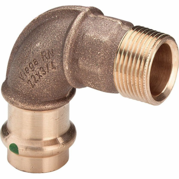 Viega Arch 90 ° s SC 15 x 3/4 křemíkový bronz / lesklá tr...
