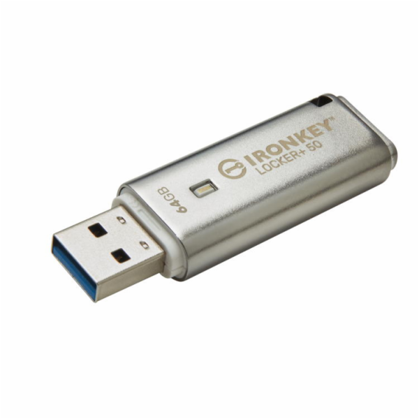 Kingston Flash Disk IronKey 64GB IKLP50 Locker+ 50 AES US...