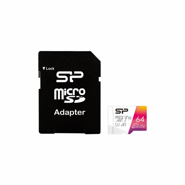 Karta Silicon Power Elite MicroSDXC 64 GB Class 10 UHS-I/...