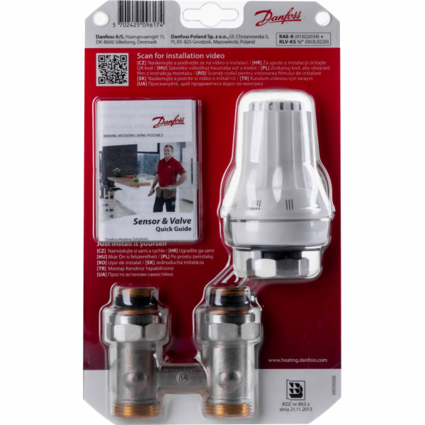 Danfoss 2-Element Simple Set-Rae-K Head, Vko Danfosgrzejn...