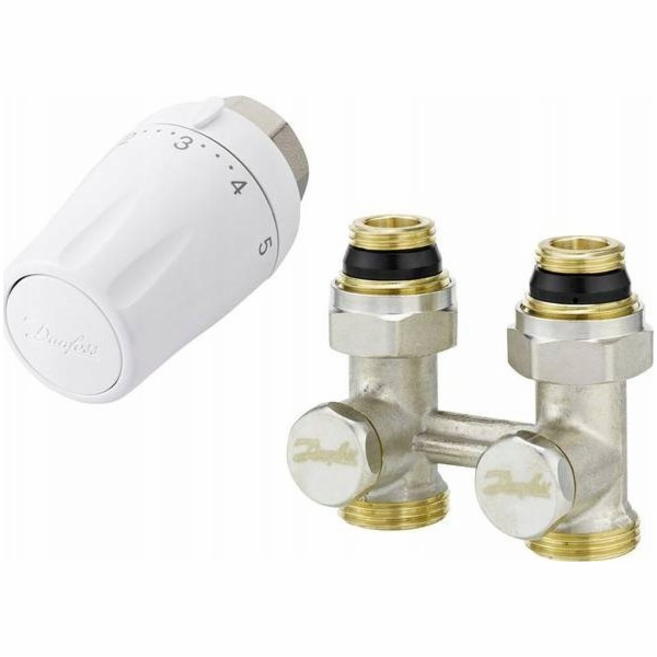 Danfoss 2-element rovná sada s hlavou RTW-K