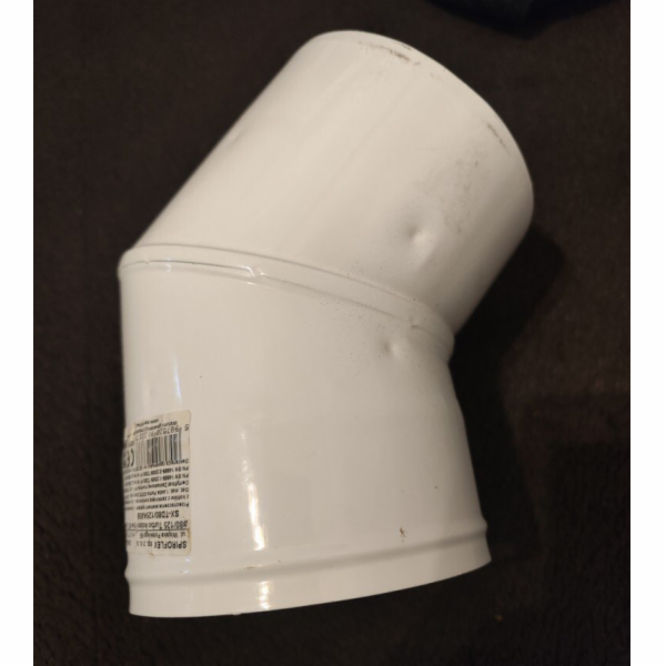 SpiroFlex 80/125 koleno dvoustěnné 45 bílé KOLENO DVOJstě...