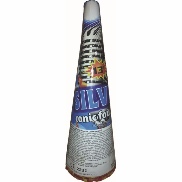 Pyrotechnika Fontána Vulkán stříbrný 13"