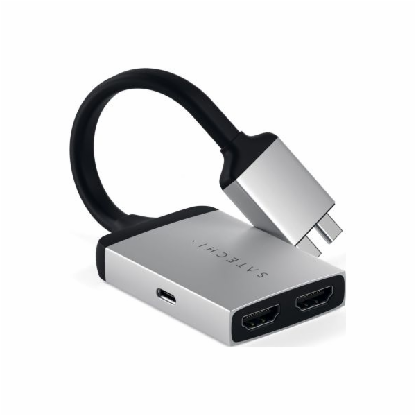 Satechi USB-C Dual - HDMI x2 USB adaptér stříbrný (ST-TCD...