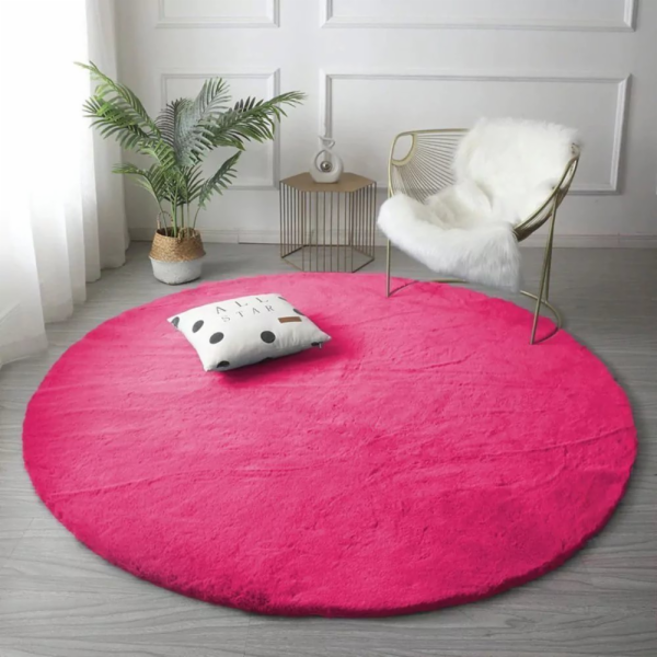 Strado Kulatý koberec Rabbit Strado 90x90 HotPink (růžový)