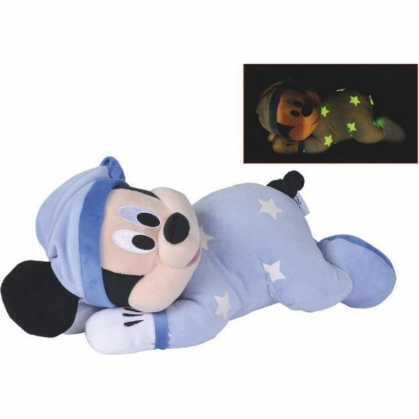 Simba Disney Goodnight Mickey GID, plyšová hračka
