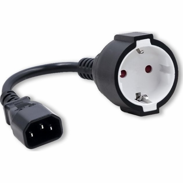IEC 320 C14 / adaptér SCHUKO | 0,15 m