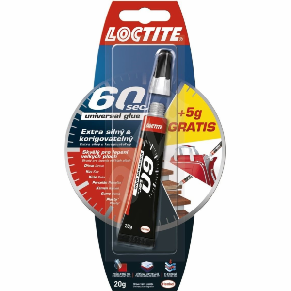 Lepidlo Loctite 60 sekund univerzální 15 g + 5 g
