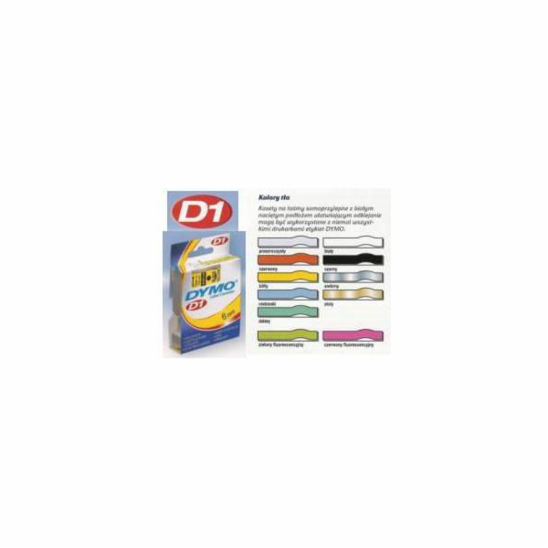 Dymo páska S0720770 typ D1 (černá na čiré)