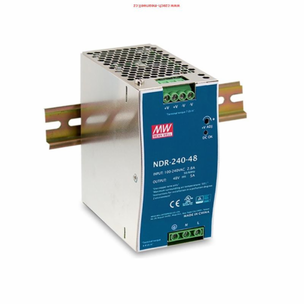 MEANWELL - NDR-240-48 - Průmyslový napájecí spínaný zdroj...
