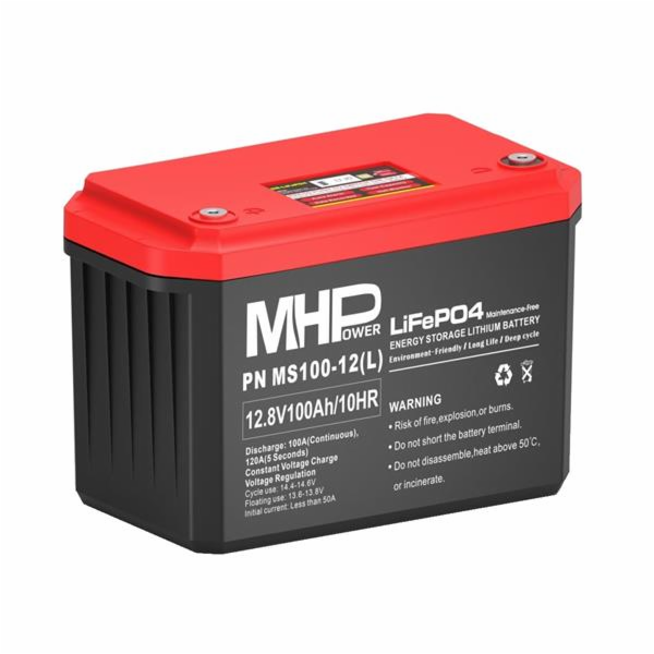 Baterie MHPower MS100-12(L) LiFePO4, 12V/100Ah, LC4-M8