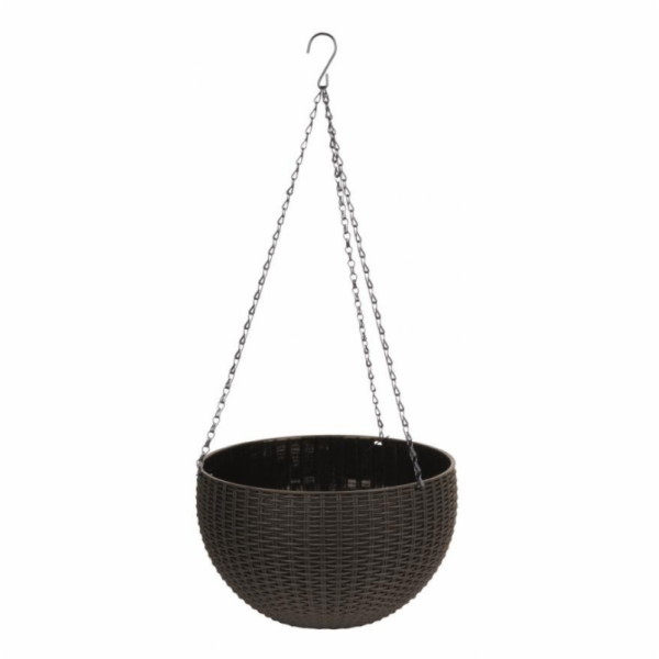Květináč závěsný 26x16 cm GDA MODERN hnědý