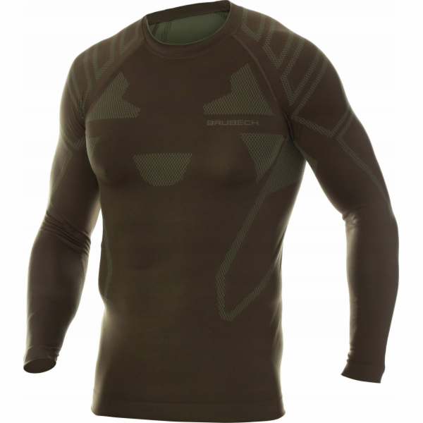 Brubeck LS14210 Pánská mikina RANGER PROTECT khaki XXXL