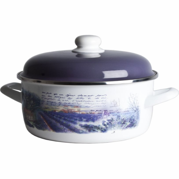 Rendlík smalt 16 cm/1,5 l s poklicí dekor levandule