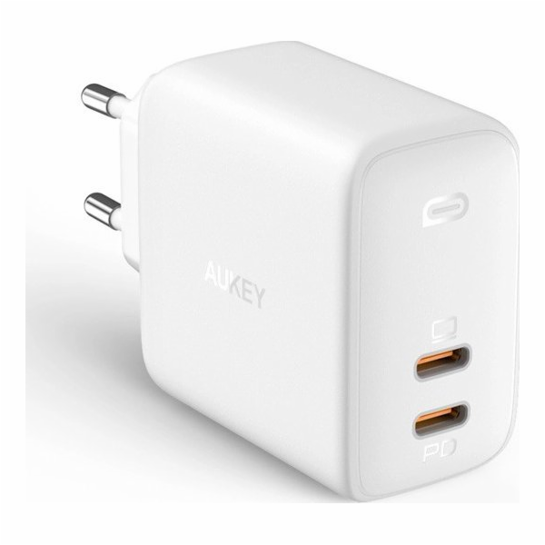 Aukey PA-B4 Bílá nabíječka Omnia GaN 2xUSB C Power Delive...