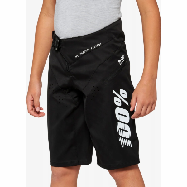 100% Szorty juniorskie 100% R-CORE Youth Shorts black roz...