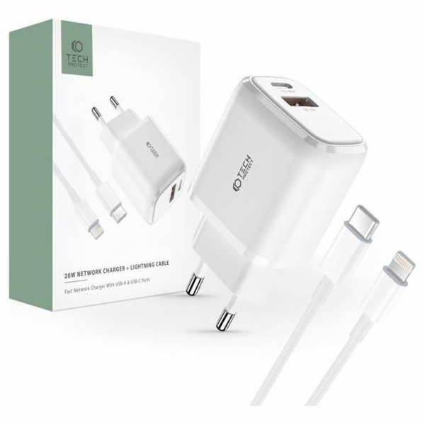 Tech-Protect Tech-Protect C20W 2-port síťové nabíječky PD...