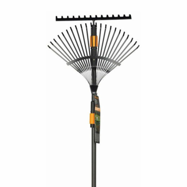 Fiskars QuickFit hrábě na trávu a listí + rukojeť