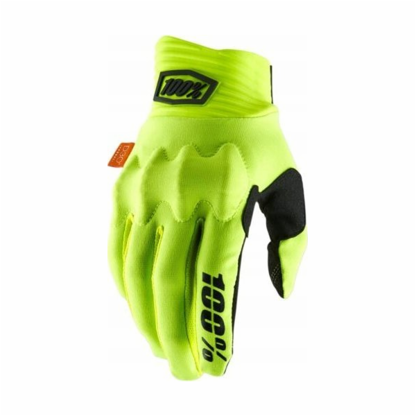100% rukavice 100% kognito rukavice fluo žlutá - L (délka...