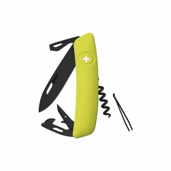Swisis Pocket Knife Swiza D03 Allblack Yellow