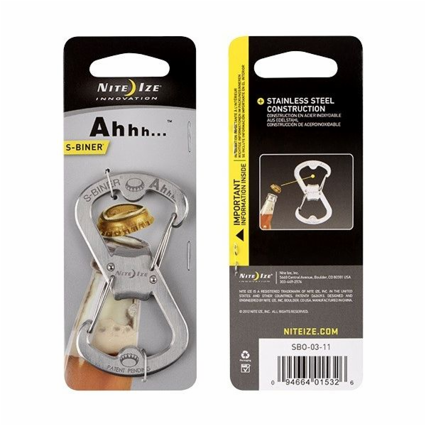 Dvojitý otvírák na láhve Nite Ize Ahhh... nerezová ocel