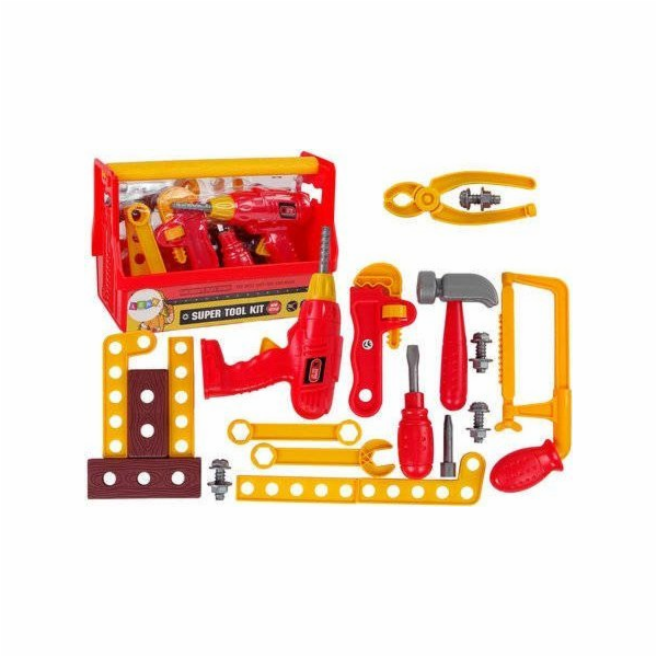 Import Leantoys Tool Set Hammer Ticks Red