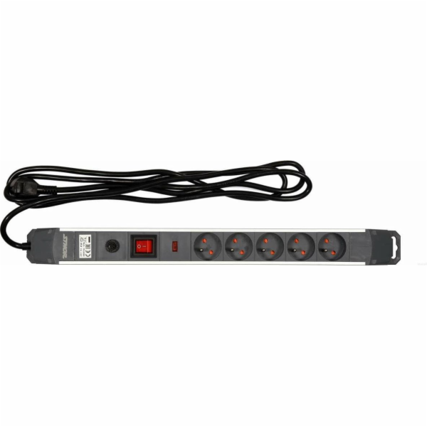 Sthor T72358 prodlužovací kabel 5 zásuvek 5 m černá a stř...