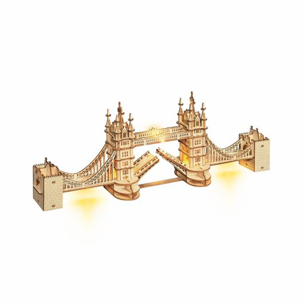 RoboTime dřevěné 3D puzzle most Tower Bridge svítící