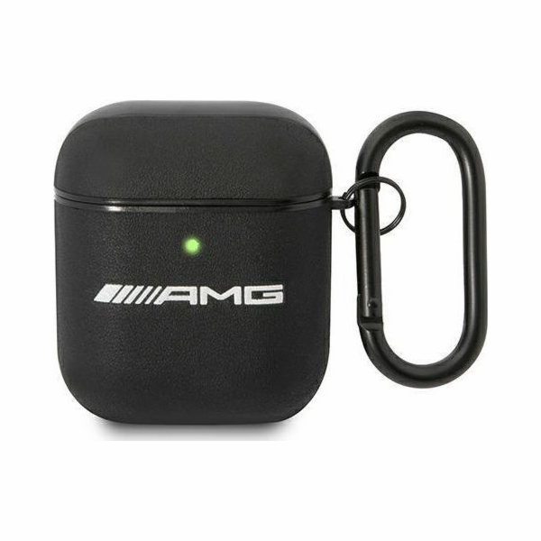Kožené velké logo Mercedes AMG – pouzdro na AirPods (černé)