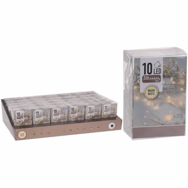 Světla vánoční 10 LED žárovek teplá bílá